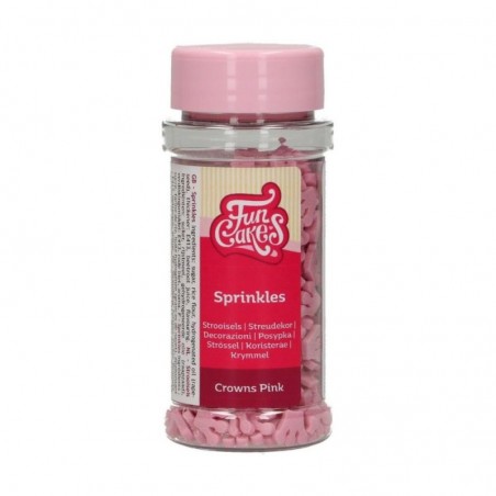 FUNCAKES MIX DECORATION EN SUCRE COURONNES ROSE45GR