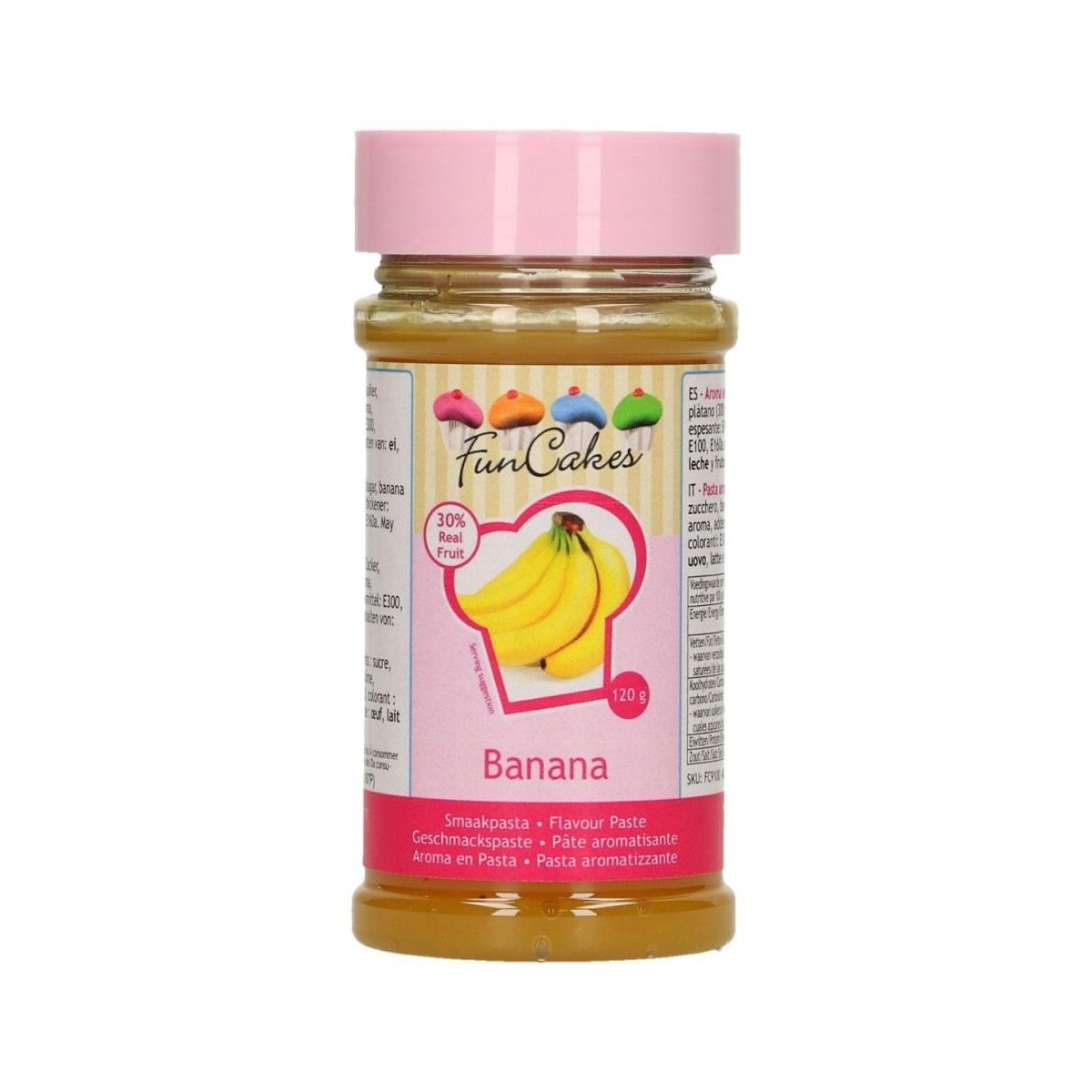 FUNCAKES SMAAKPASTA BANAAN 120G POT