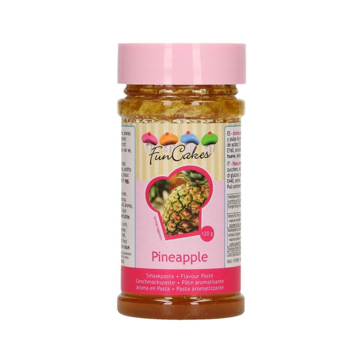 FUNCAKES PATE AROMATISANTE ANANAS 120GRS/CD APRES FIN DE STOCK