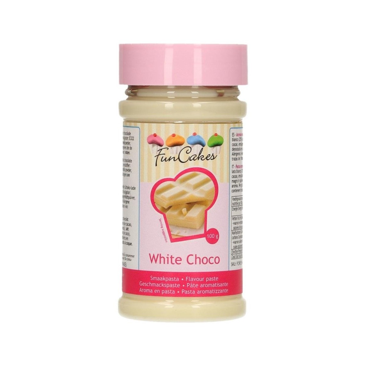 FUNCAKES SMAAKPASTA WITTE CHOCO 100G POT