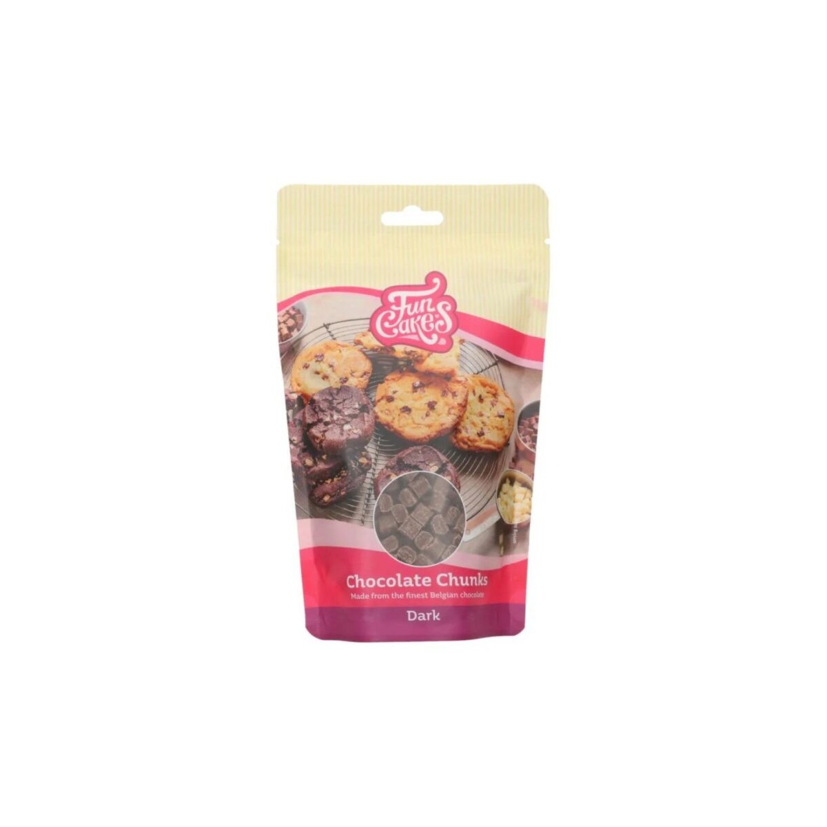 FUNCAKES CHOCOLADE CHUNKS PUUR 350G ZAKJE