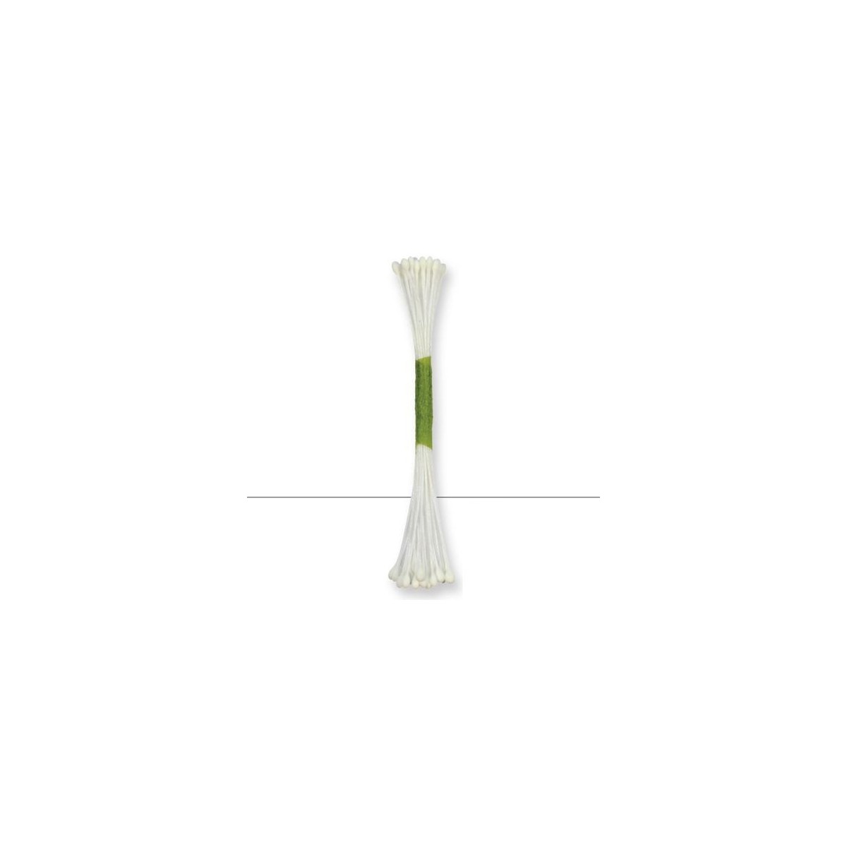 + JEM PISTILS DE FLEURS LARGES BLANCS 7,5CM 50PCES