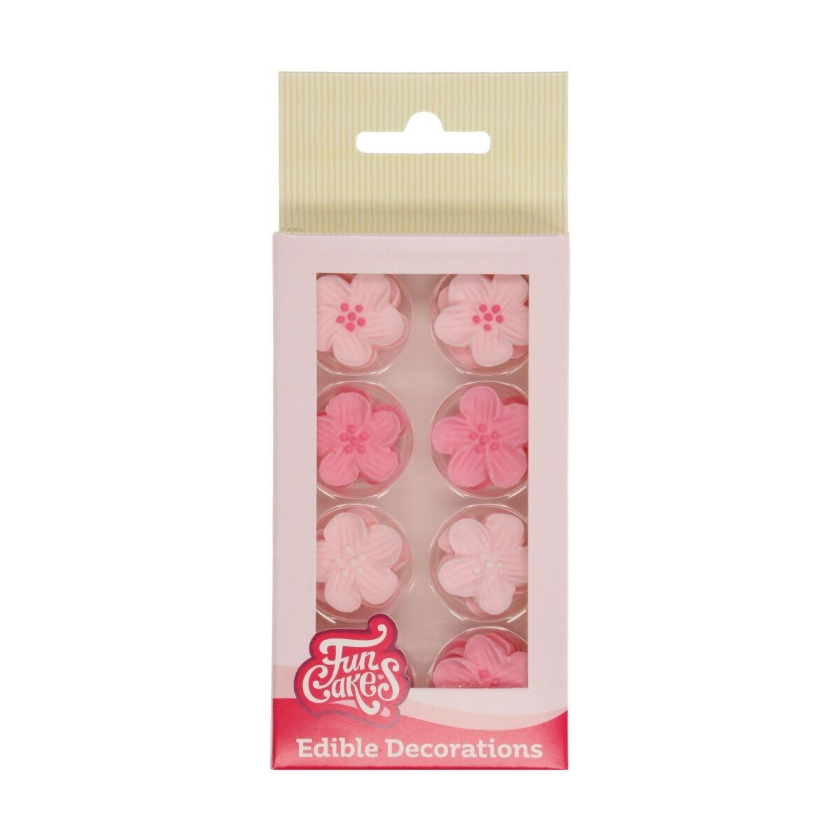 FUNCAKES MIX PINK SUGAR FLOWERS Ø2,4CM 24PCES