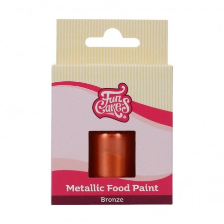 + FUNCAKES PEINTURE ALIM METALLIQUE BRONZE30ML