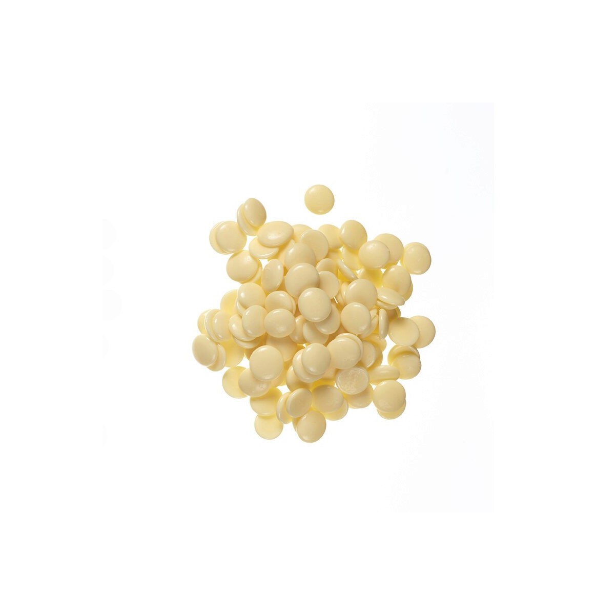 E2504  BELGIAN WHITE CHOCOLATE DROPS 10KG   BAG S/CDE