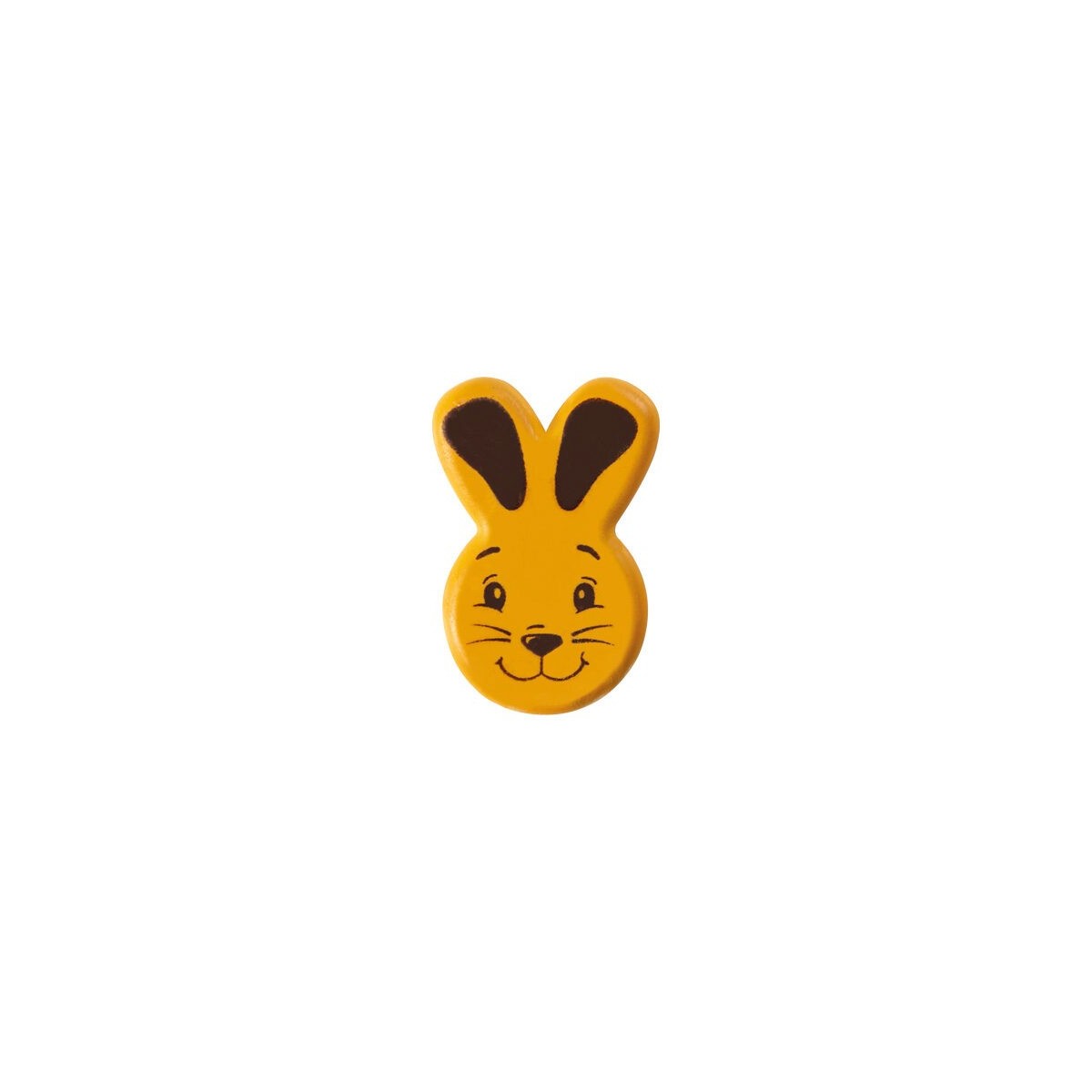 2069478 PLAQUETTE TETE DE LAPIN CARAMEL 35X24MM  140PCES S/CD