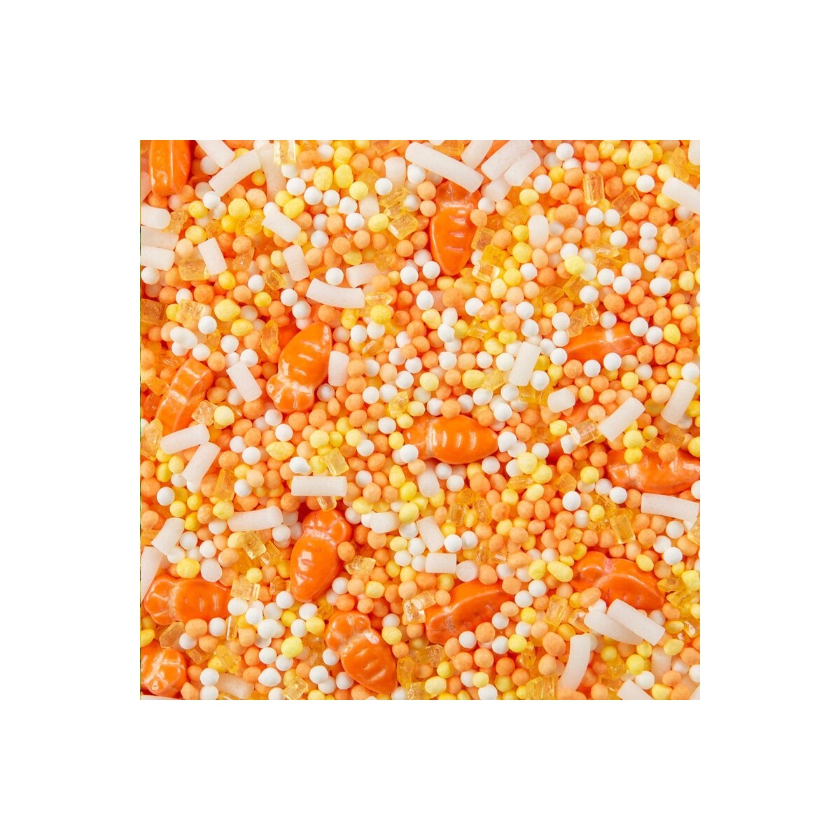 1085009 MIX DECORATION PÂQUES JAUNE/ORANGE EN SUCRE600G