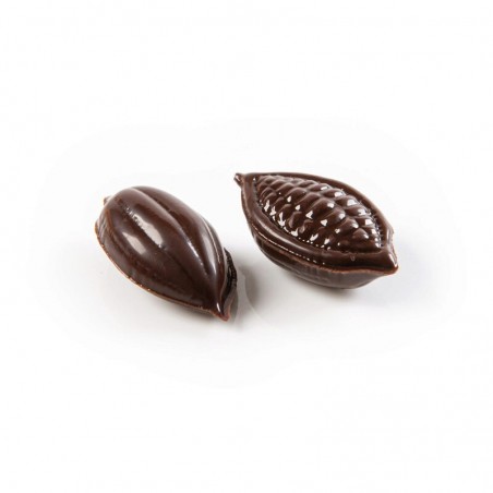 2034376 FEVE DE CACAO 3D CHOCOLAT 20X38MM 96 PCES