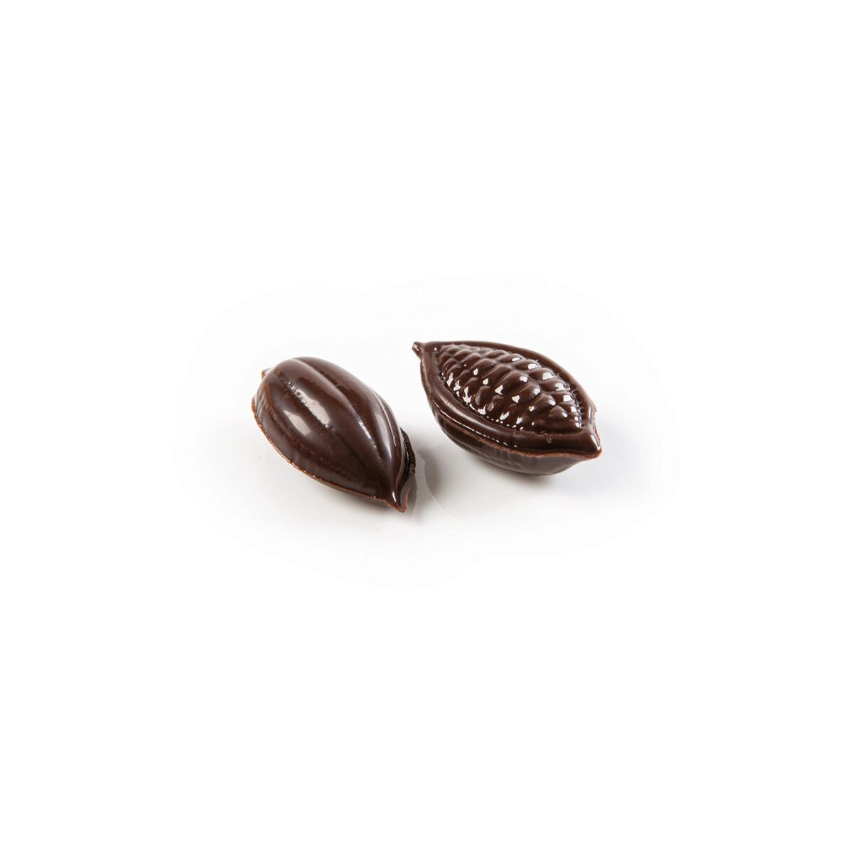 34376 FEVE DE CACAO 3D CHOCOLAT 20X38MM 96 PCES