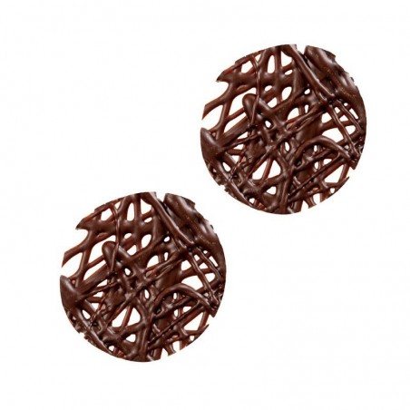 1034383 GRILLE RONDE CHOCOLAT NOIR 4CM 75 PCES