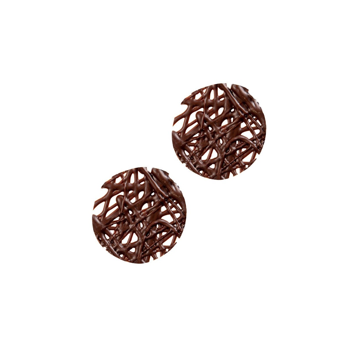 34383 GRILLE RONDE CHOCOLAT NOIR 4CM 75 PCES