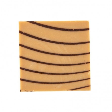 35008 PLAQUETTE LIGNE BRUN CHOCOLAT CARAMEL 3X3CM220 PCES S/CD