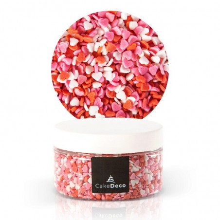 1039065 MINI CŒUR ROSE/ROUGE/BLANC EN SUCRE  80G