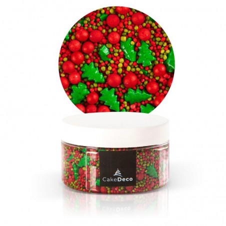 1039241 MIX NOEL SAPIN ROUGE/VERT EN SUCRE  100G