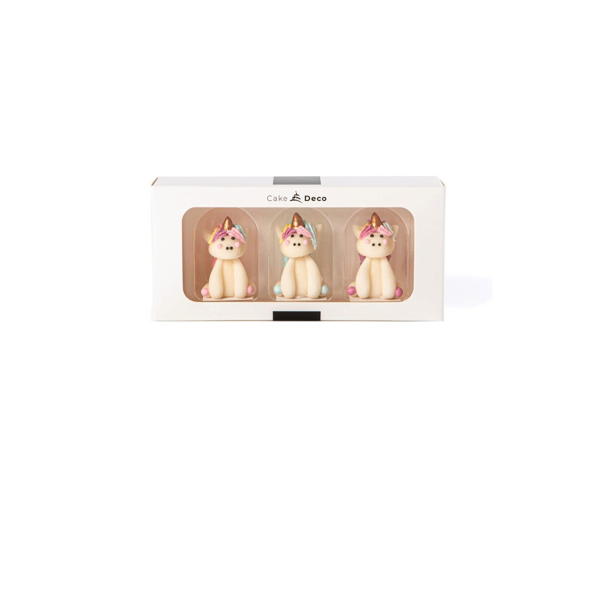 39503 LICORNE 3D EN SUCRE 4CM 3 PCES