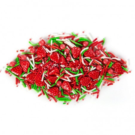 1061266 MIX DÉCORATION FRAISE EN SUCRE  500G