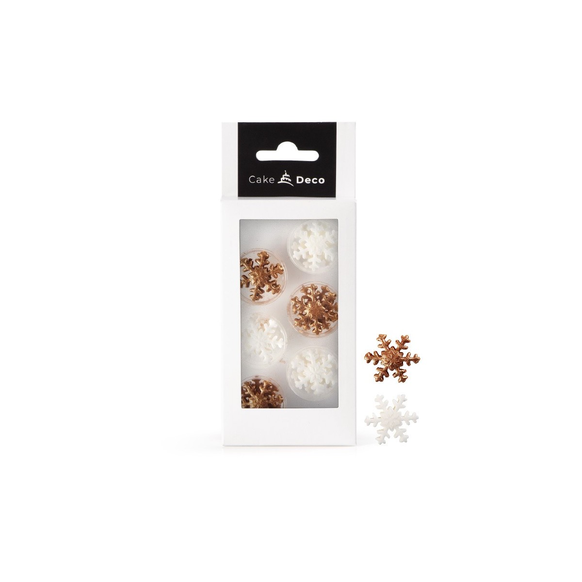 1039402 FLOCON DE NEIGE BLANC & BRONZE 12 PCES