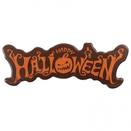 + 91149 PLAQUETTE GÉANTE HAPPY HALLOWEEN CHOCOLAT  154X57MM  20 PIÈCES S/CD