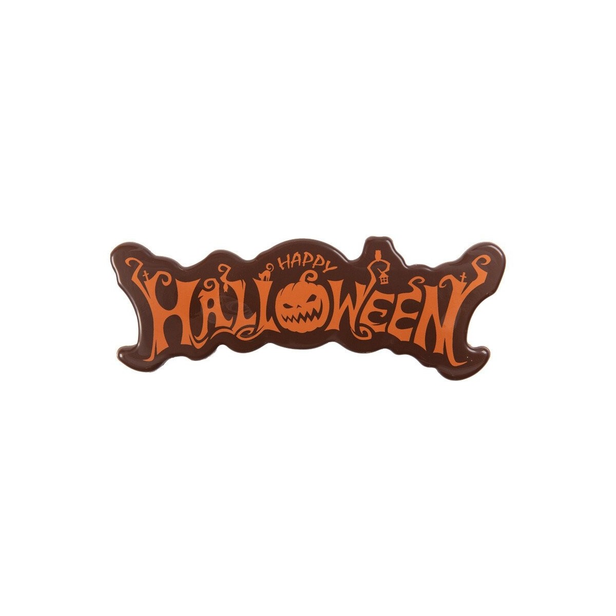 + 91149 PLAQUETTE GÉANTE HAPPY HALLOWEEN CHOCOLAT  154X57MM  20 PIÈCES S/CD