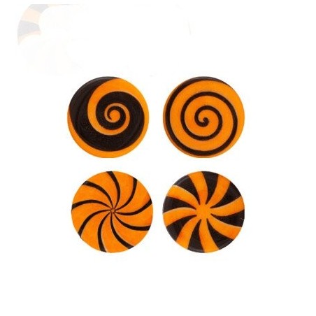 2091130 PLAQUETTE SPIRALE HALLOWEEN CHOCOLAT Ø 3CM 175 PIÈCES S/CD