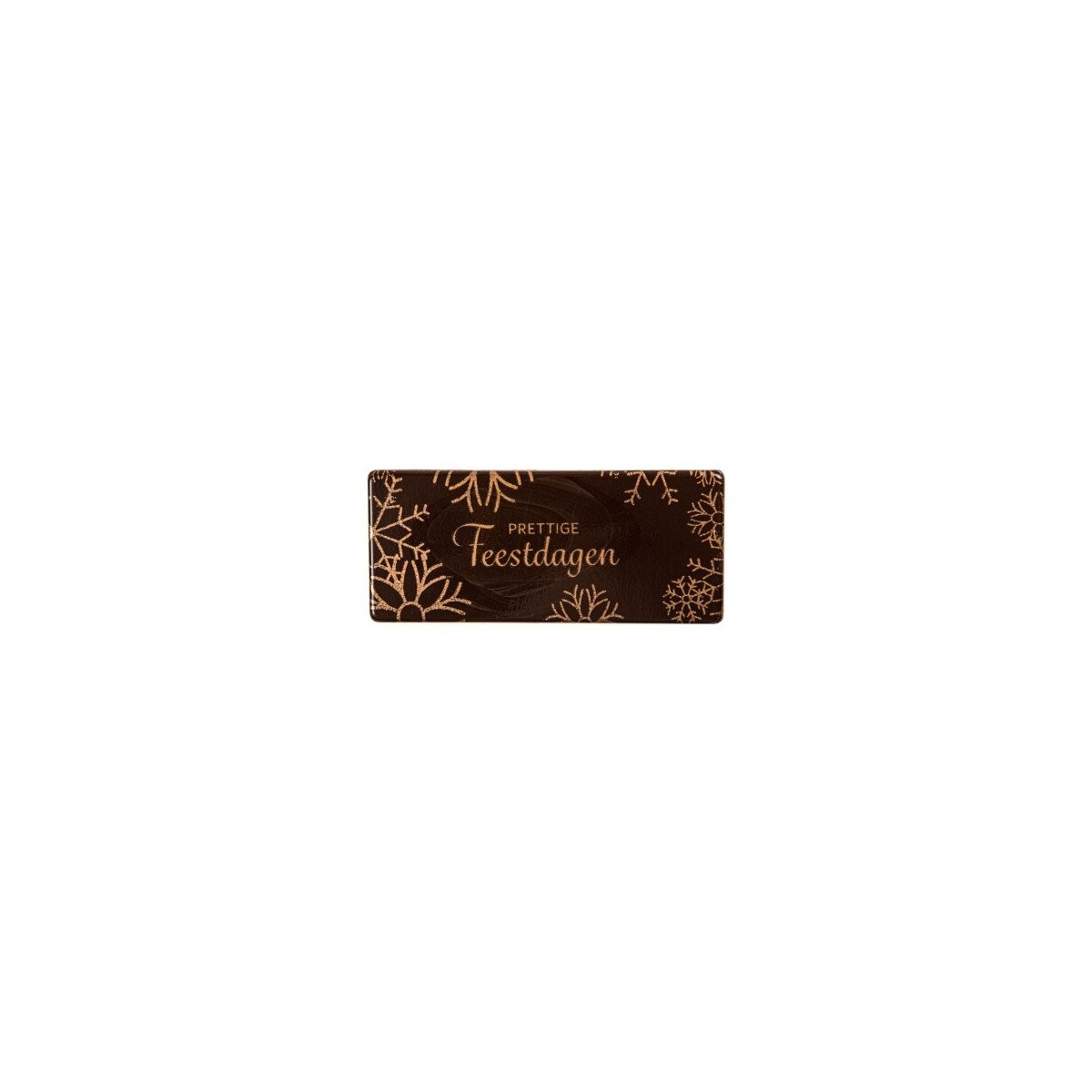 2015857 PLAQUETTE VROLIJK KERSTFEEST CHOCOLAT 80X35MM 60 PIÈCES S/CD