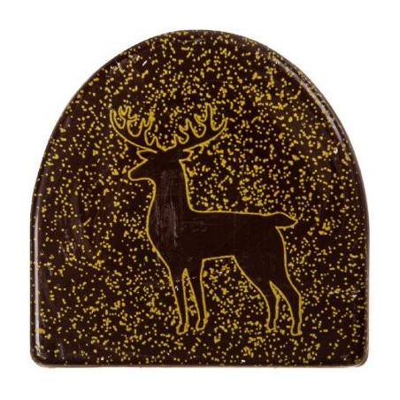 2015637 MINI EMBOUT DE BUCHE CERF DOREE CHOCOLAT Ø 5CM 75 PIÈCES