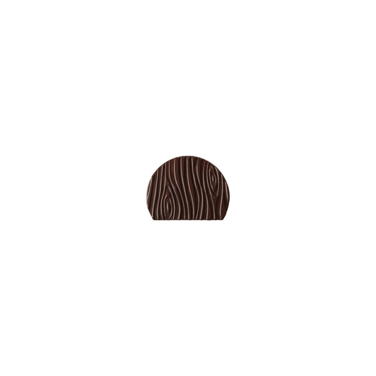 15821 EMBOUT DE BUCHE EFFET BOIS CHOCOLAT NOIR 10X8CM 40 PIÈCES