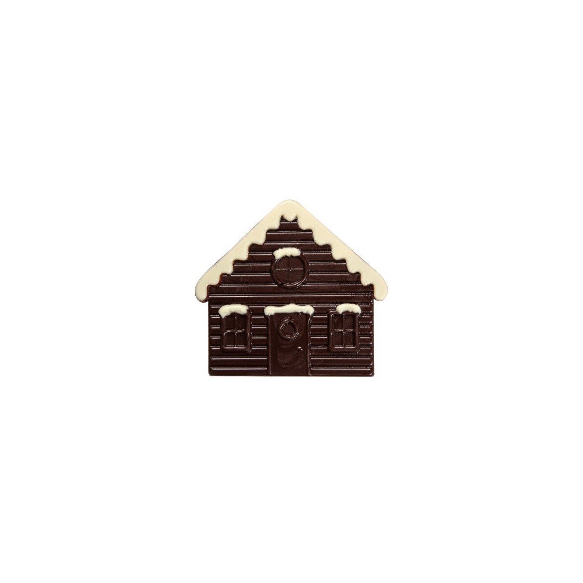 1016241 EMBOUT BUCHE CHALET RELIEF CHOCOLAT 90X85MM40 PIÈCES S/CD