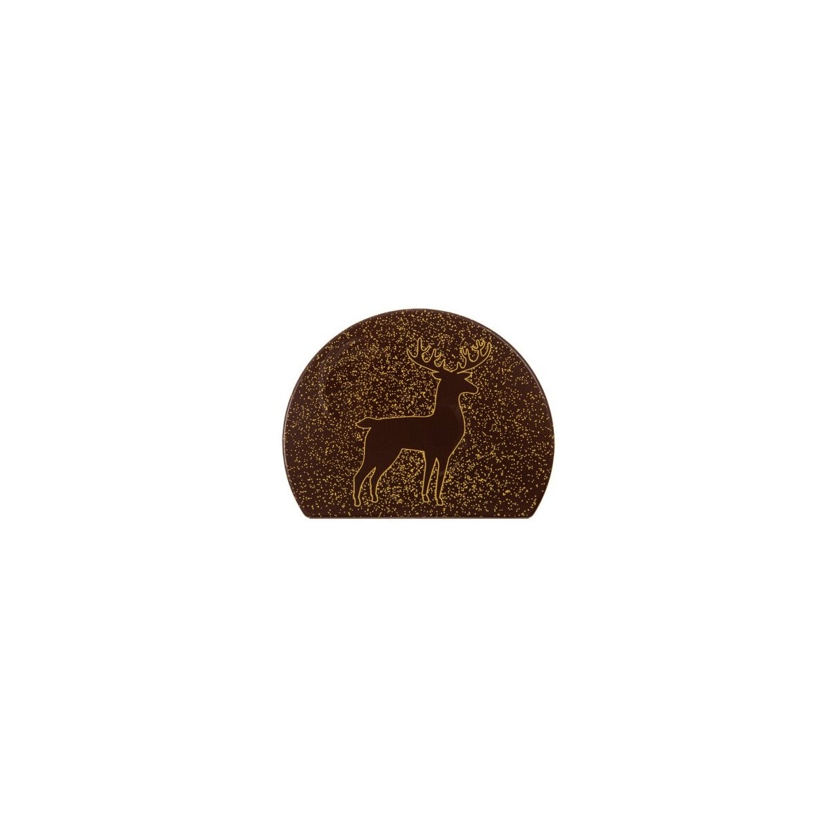 15449 EMBOUT BUCHE CERF DORE CHOCOLAT 10X8CM 40 PIÈCES