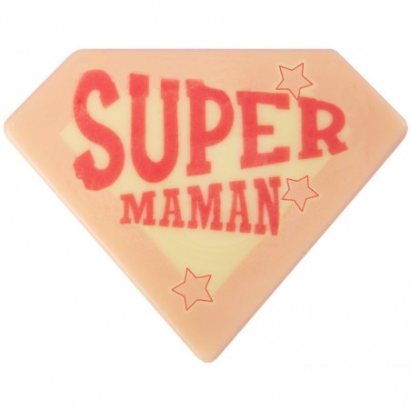 +2010816 PLAQUETTE SUPER MAMAN 8X6,5 CM 30 PCES S/CD