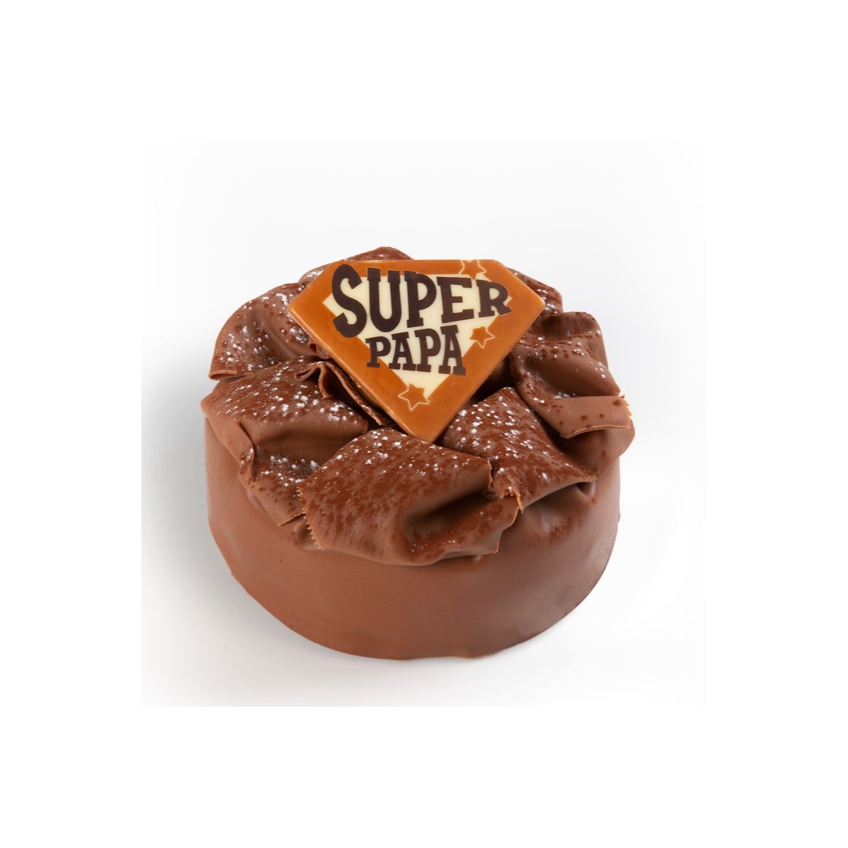 11089 PLAQUETTE SUPER PAPA 80X65MM CHOCOLAT 30 PCES S/CD