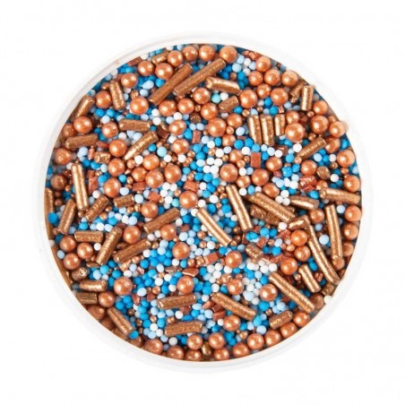 1061214 MIX DECORATION SUCRE BLEU/BRONZE 500G