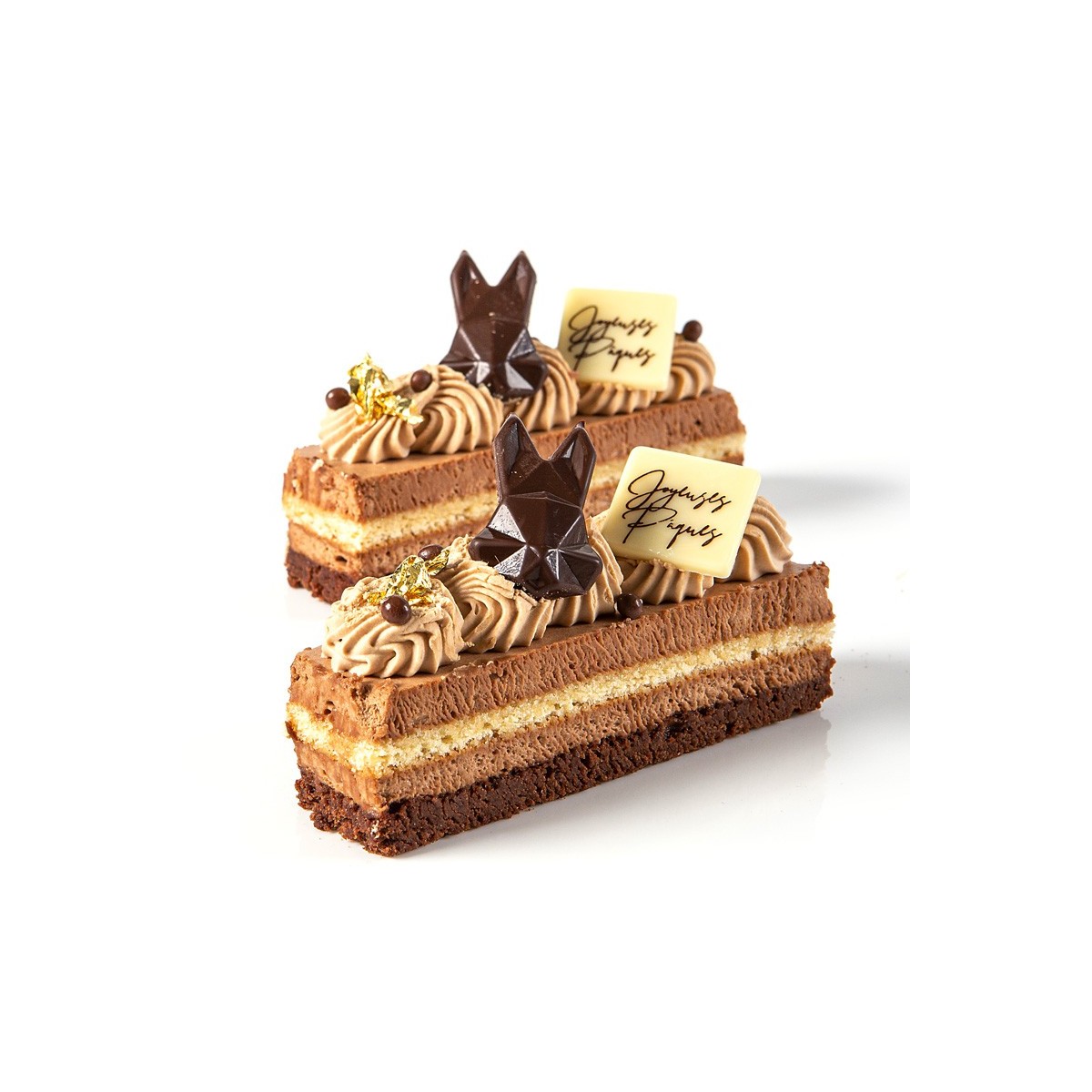 2069187 TETE LAPIN ORIGAMI 45X30MM CHOCOLAT NOIR 135PCES