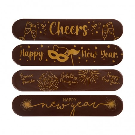 2014732 ECLAIR GELUKKIG NIEUWJAAR, BONNE ANNÉE, NEWYEAR 15X3CM 35PCES S/CDE