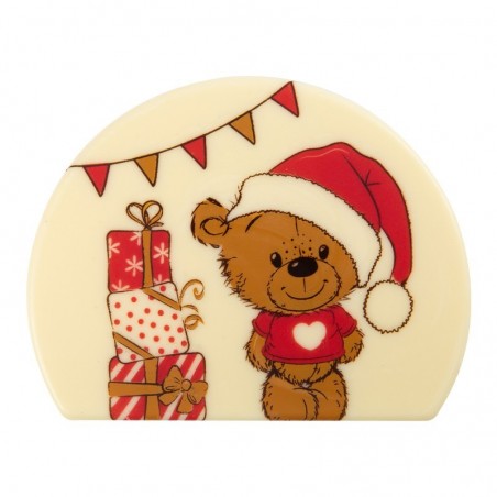 2015487 EMBOUT BUCHE OURS DE NOËL 10X8CM 40PCES