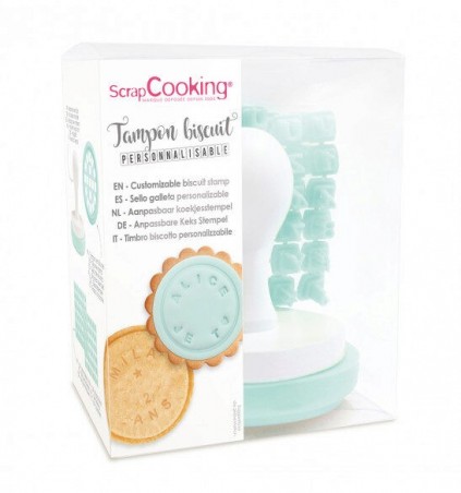 SCRAPCOOKING TAMPON PERSONNALISABLE POUR BISCUIT 