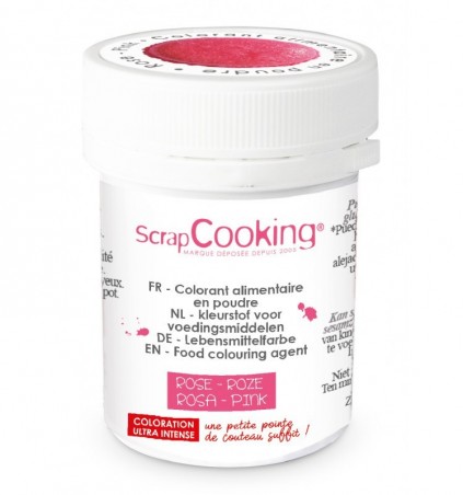SCRAPCOOKING COLORANT ALIMENTAIRE HYDRO ROSE 5GR