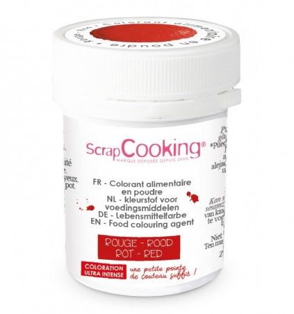 SCRAPCOOKING COLORANT ALIMENTAIRE HYDRO ROUGE 5GR