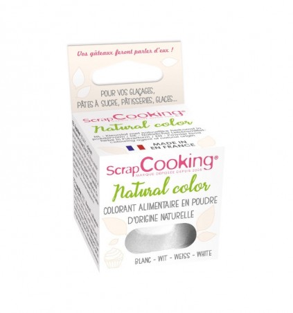 SCRAPCOOKING COLORANT ALIMENTAIRE NATUREL BLANC  10GR