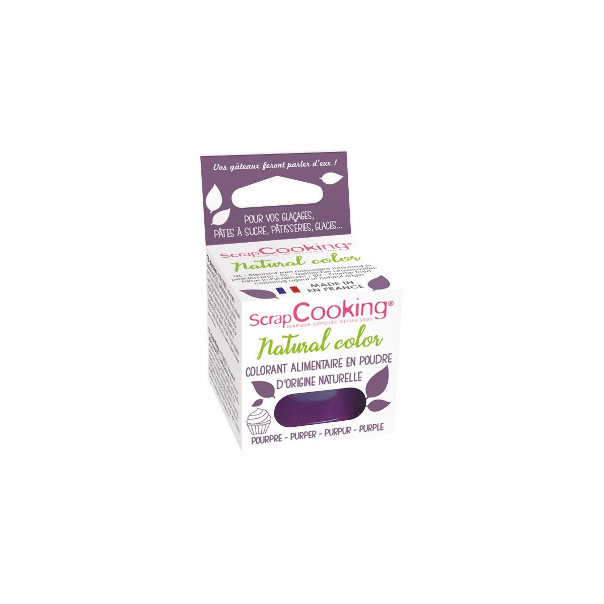 SCRAPCOOKING KLEURSTOF  NATUURLIJK PURPER 10GR