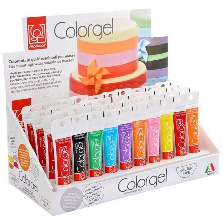 1023218 ASSORTIMENT  COLORGEL 20GR 40 PCES S/CDE