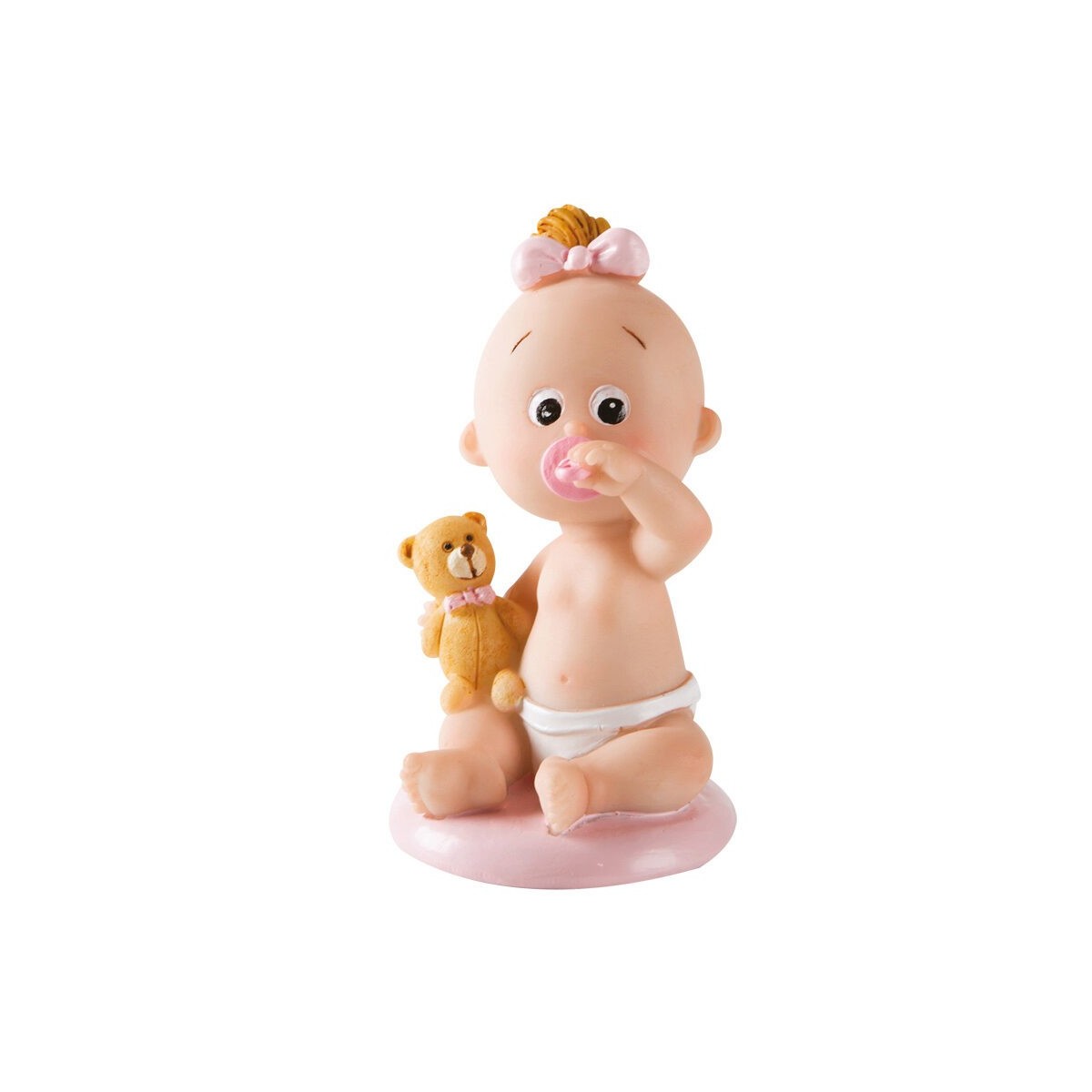 + 31094 SUJET DE NAISSANCE FILLE TITINE 8,6CM  6 PCES