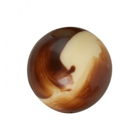 1034869 BOULE CHOCOLAT BLANC FLAMME BRUN  2.8CM 96PCES