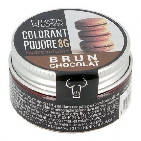 Colorant chocolat laque liposoluble alimentaire (pot 60 grs)