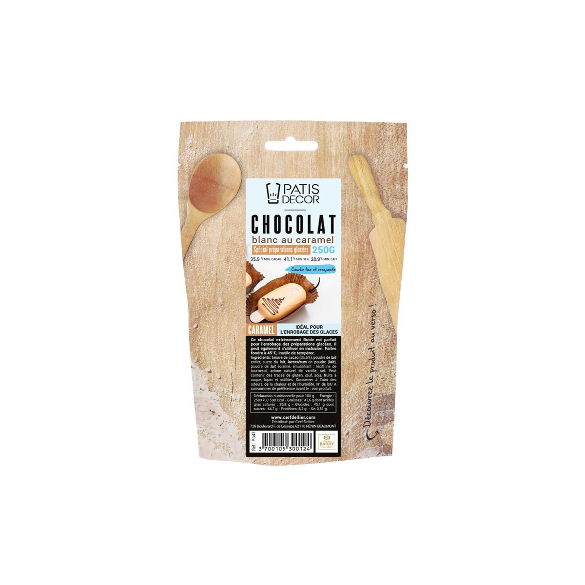 + CHOCOLAT BLANC AU CARAMEL SPECIAL PREPARATIONS  GLACEES  250G