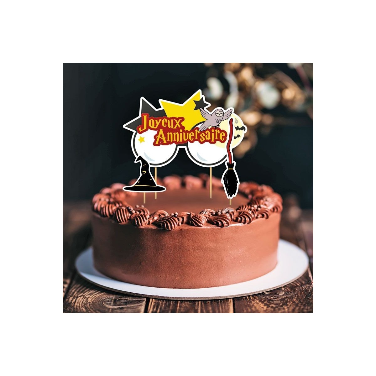 CAKE TOPPER HAPPY BIRTHDAY WIZARD 3PCES
