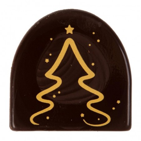 14670 EMBOUT DE BÛCHE MINI SAPIN DE NOEL CHOCOLATNOIR 5CM 75 PCES