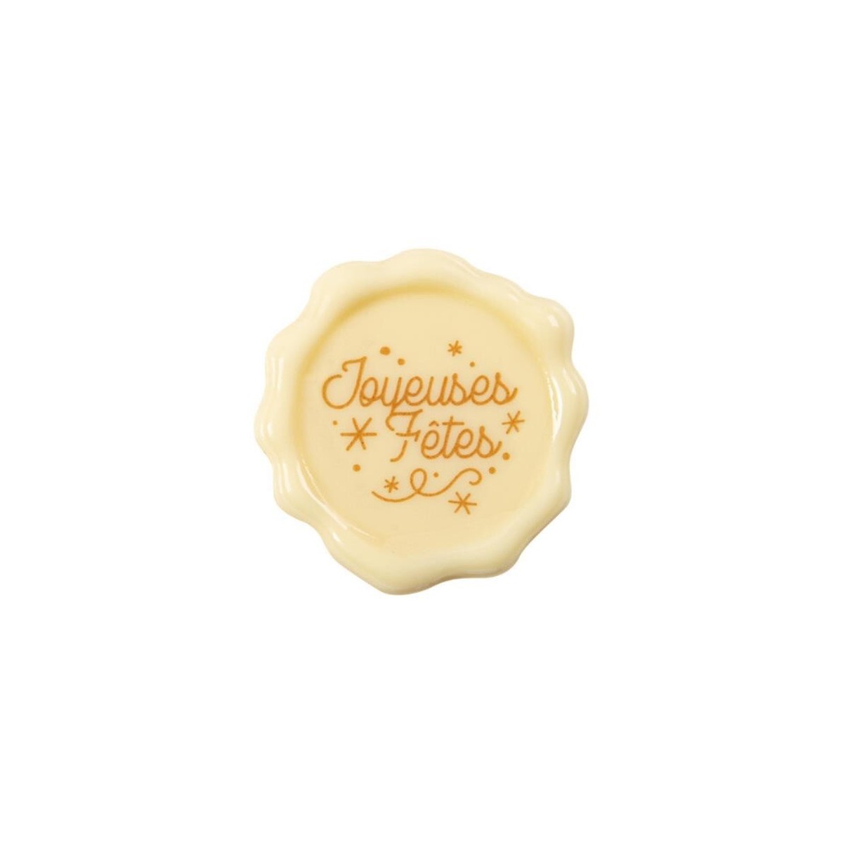 2015813 TAMPON JOYEUSES FETES CHOCOLAT BLANC 38MM 120 PCES