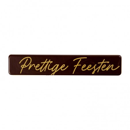 15850 PLAQUETTE  PRETTIGE FEESTEN CHOCOLAT NOIR 8X1,5CM 120 PCES S/CD