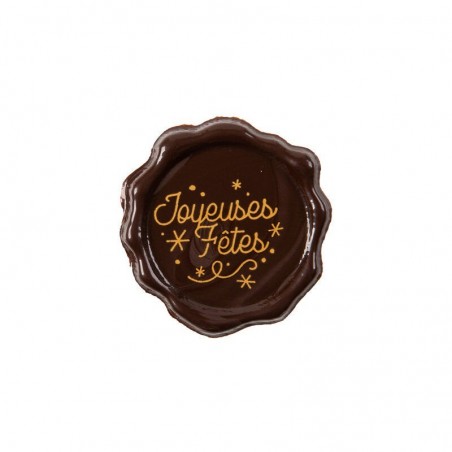 2015853 TAMPON JOYEUSES FETES CHOCOLAT NOIR 38MM 120PCES